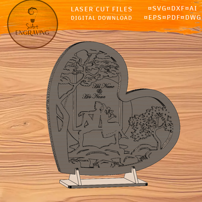 Heart Shaped Valentine's Day Gift Cut Files