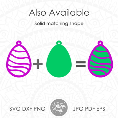 Easter earrings showing teardrop shapes & Easter eggs - Artisan Craft - 005