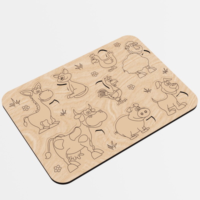 Puzzle 6 sets Big pack - Animal, Berries, Transport, atd. - LazerCutPro - 003