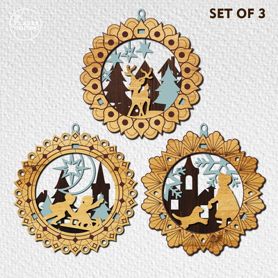 聖誕樹玩具飾品套裝 - LaserCutano - 003