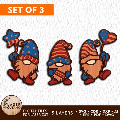 情人節侏儒套裝，居家裝飾 - LaserCutano - 001