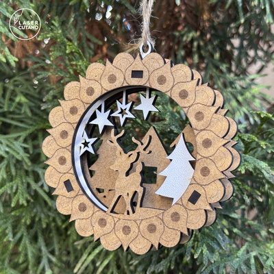 聖誕樹玩具飾品套裝 - LaserCutano - 004