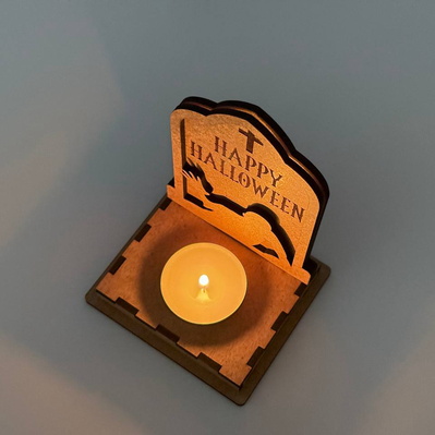 萬聖節墓碑燭台 - 殭屍燈籠 - LaserCutano - 002