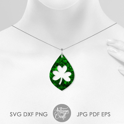 聖派翠克節耳環，人造皮革耳環 svg - Artisan Craft - 004