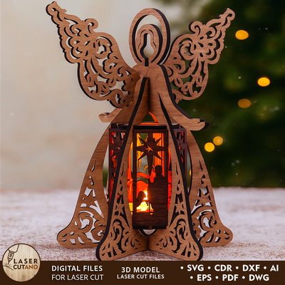 Christmas Angel Lantern - Nativity Candle Holder Design ✨