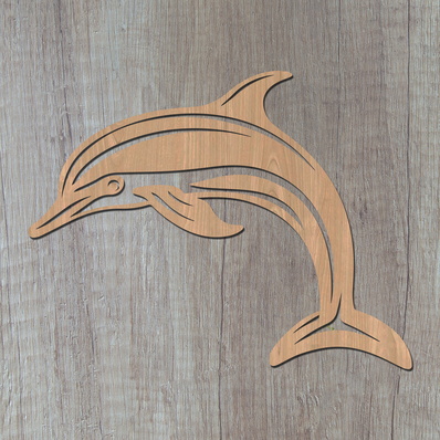 Dolphin 雷射 svg 切割檔、dolphin glowforge 文件 - HappyDesignStudio - 002
