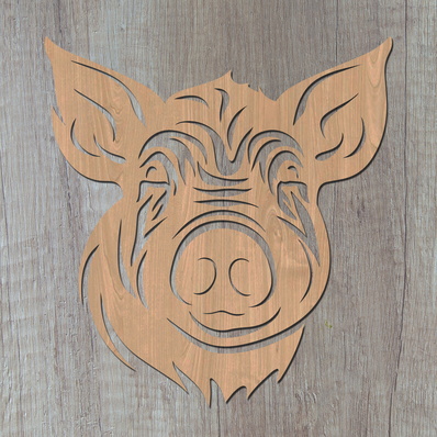 Pig Laser SVG - HappyDesignStudio - 002