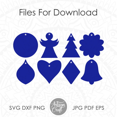 聖誕裝飾品 svg 檔、天使裝飾品、樹飾品 - Artisan Craft - 003