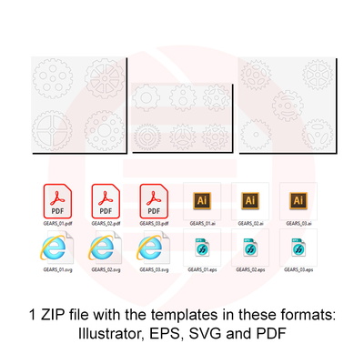 雷射切割 svg 齒輪機械齒輪模板 diy 手工藝品 - Daniel San - 003