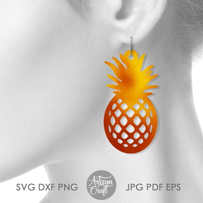 Pineapple Earrings SVG - Artisan Craft - 002