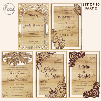 Wedding Invitation Set - LaserCutano - 003