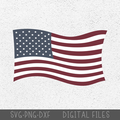 American flag SVG cut files 4th of July Independence Day SVG - CraftyKittyArt - 001