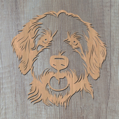 Goldendoodle Laser SVG - HappyDesignStudio - 002