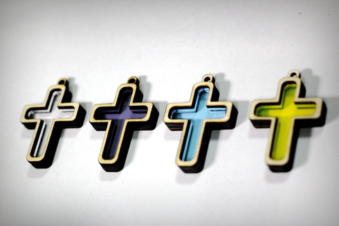 Colorful Crystal Cross Necklace - MulaoLaser - 001