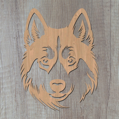 Siberian Husky Laser SVG - HappyDesignStudio - 002