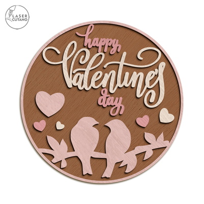 Valentine's Day SET Wall Decorative Ornaments - LaserCutano - 003