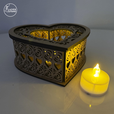 心形燭台 情人節禮物 - LaserCutano - 004