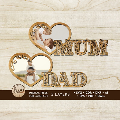 Mum and Dad Photo Frames