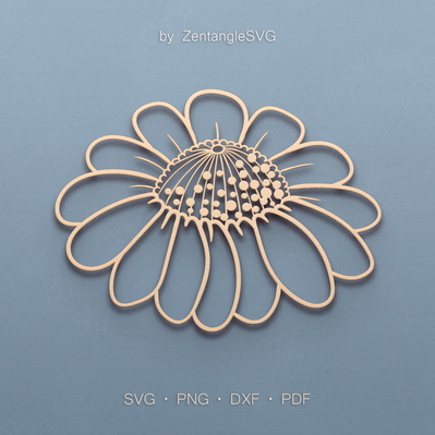 雛菊花 svg - 激光和剪紙 - 洋甘菊花 svg