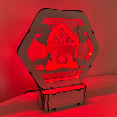 Led 燈耶穌降生場景 - 聖誕燈 - LaserCutano - 002