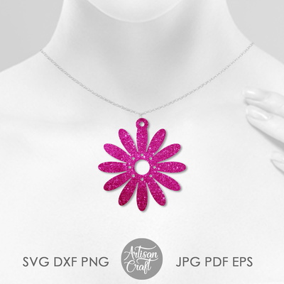 雛菊耳環切割文件用於製作花朵首飾 - Artisan Craft - 005