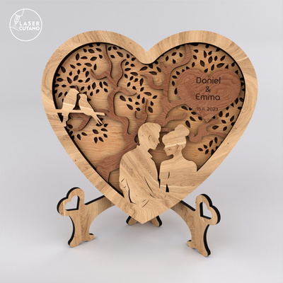 心形情人節裝飾 - LaserCutano - 002