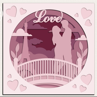 Valentines Day Cut Bundle Gift Decoration Laser Cut Template - LaserCutano - 002