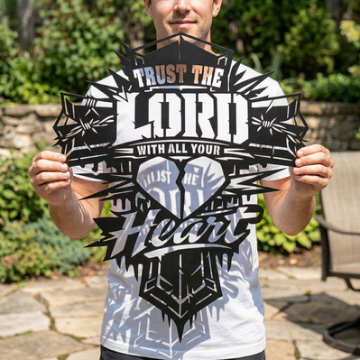 Trust the Lord with All Your Heart Laser SVG - HappyDesignStudio - 005