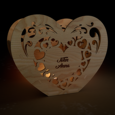 Valentine’s Day Laser Cut Design 💕 - Heart Candle Holder