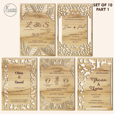 Wedding Invitation Set - LaserCutano - 002