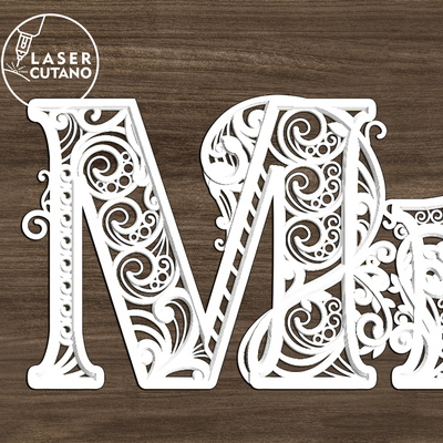 MR & MRS Multilayer Lettering Wall Decor - LaserCutano - 003