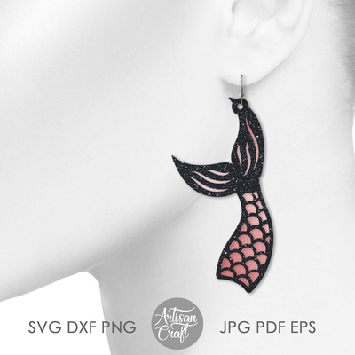 Mermaid tail earrings for making summer jewelry - Artisan Craft - 003