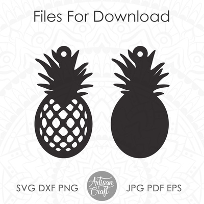 Pineapple Earrings SVG - Artisan Craft - 005