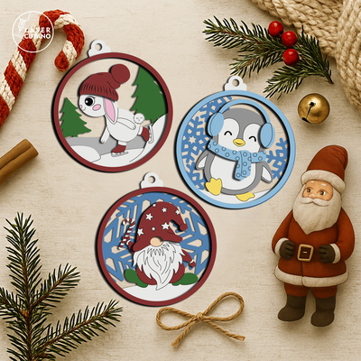 聖誕飾品三件組 - LaserCutano - 002