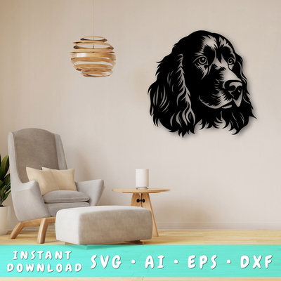 Boykin Spaniel Laser SVG  - HappyDesignStudio - 001
