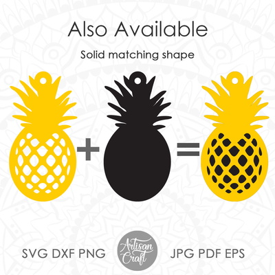 Pineapple Earrings SVG - Artisan Craft - 003