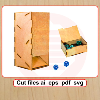 Laser cut SVG Dice tower RPG DnD board game diy crafts - Daniel San - 001