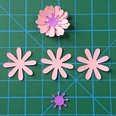 Daisy Paper Flower SVG Cut Files - Artisan Craft - 002