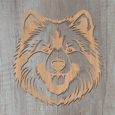 薩摩耶激光 svg - HappyDesignStudio - 002