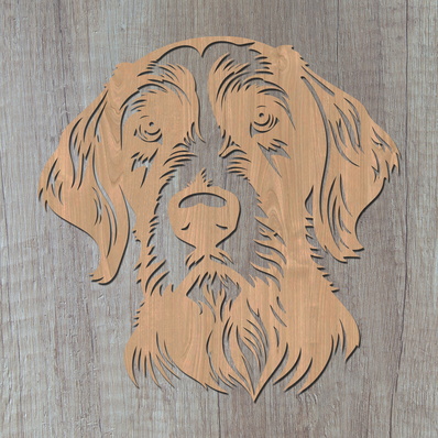 German Wirehaired Pointer Laser SVG - HappyDesignStudio - 002