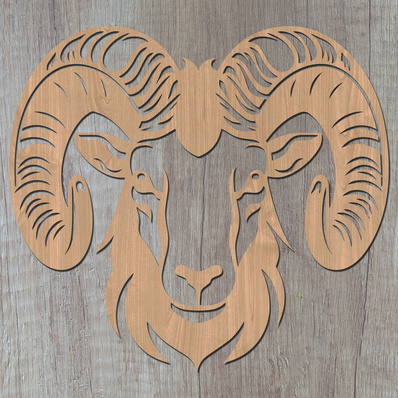 大角羊 雷射 svg - HappyDesignStudio - 002