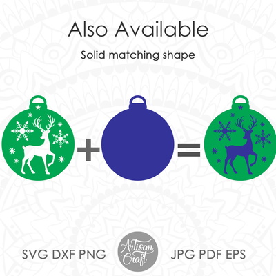 聖誕馴鹿裝飾 svg 文件包 - Artisan Craft - 002