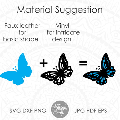 Butterfly earrings SVG - Artisan Craft - 002