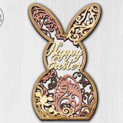 Multilayer Easter Bunny Set - LaserCutano - 003