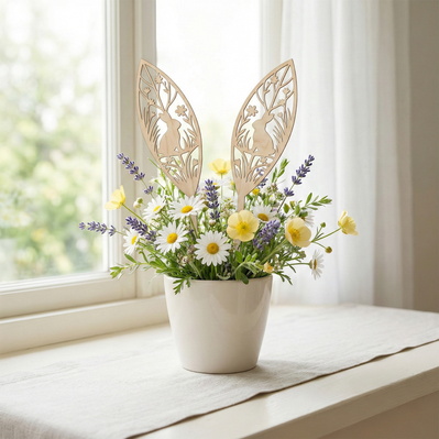 Easter Bunny Ears Laser SVG Bundle, 12 Laser Cut  - HappyDesignStudio - 005