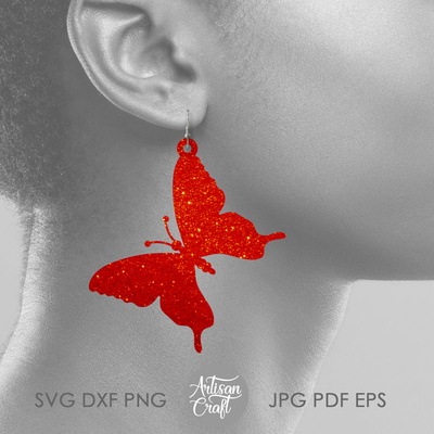 Butterfly Earrings SVG, jewelry Templates - Artisan Craft - 003