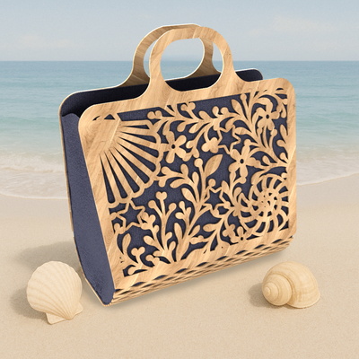 Wooden Beach Bag - LaserCutano - 002