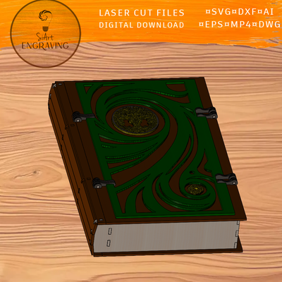 德魯伊書雷射切割文件 - SiArt - 001