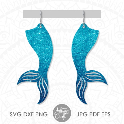 Mermaid tail earrings | beach and summer jewelry 