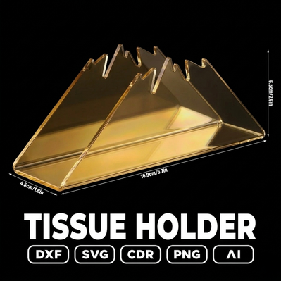 Tissue Holder Plexiglass Laser Cut Design